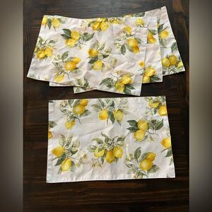 Lemon Print Placemats - Set of 4